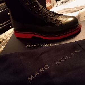 Marc Nolan Black and Red Men's Boots